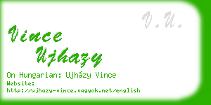 vince ujhazy business card